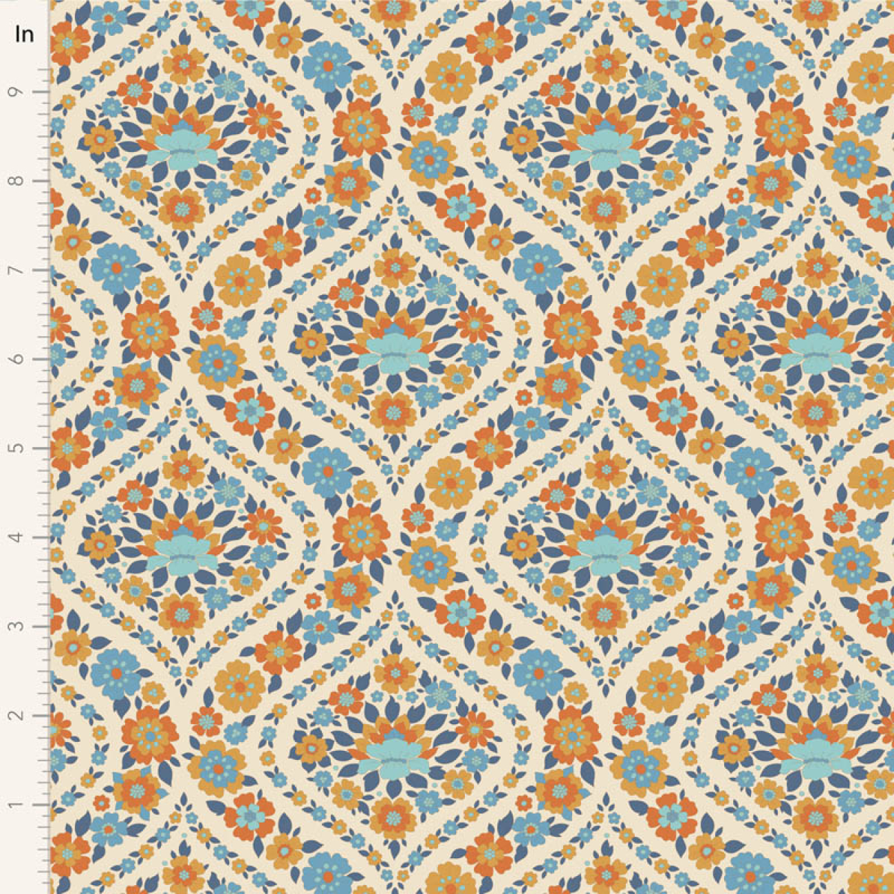 Tilda Patchwork Stoff Baumwolle - Wallflower - Bianca Blue